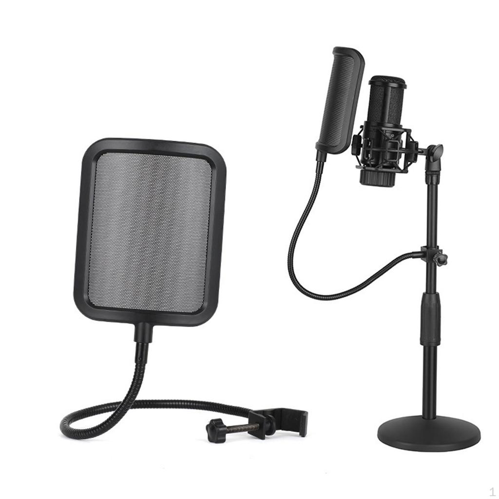 Buy Professional Metal Pop Filter Microphone Windscreen Durable