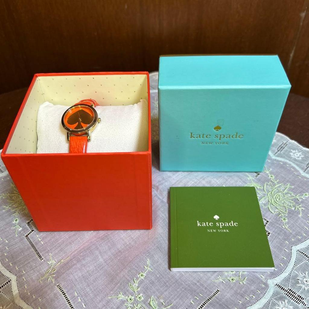Used Beautiful Kate Spade Orange Watch with Spade Motif