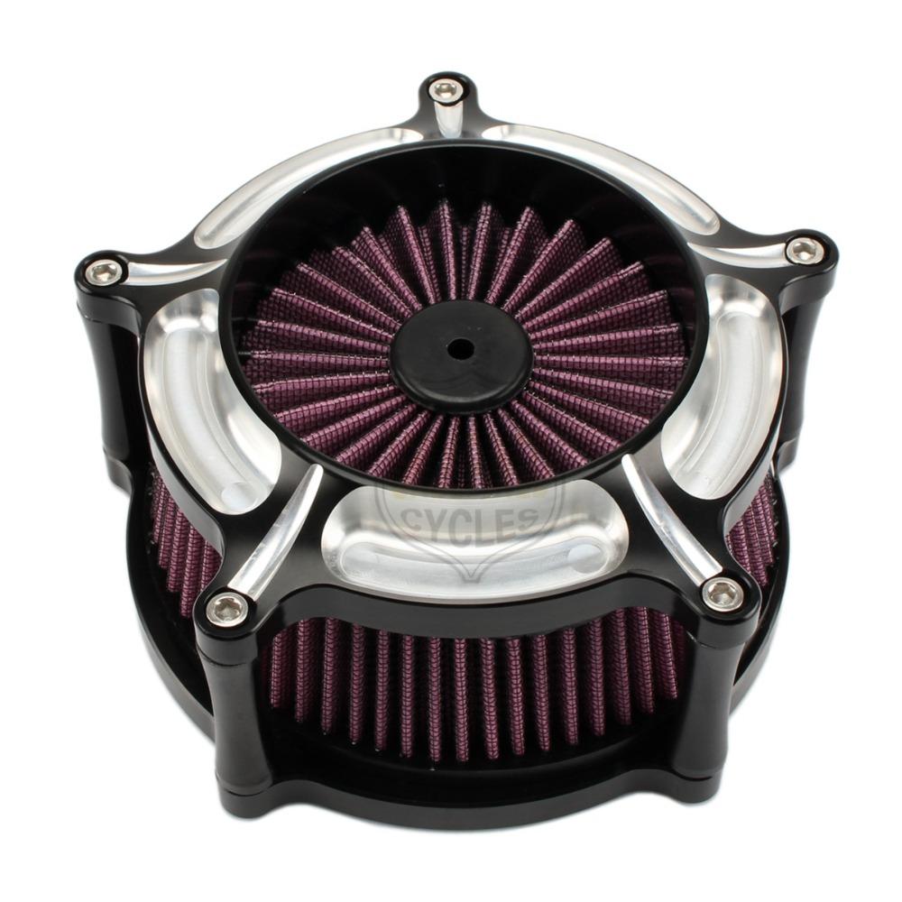 Motorcycle Air Filter Contrast Cut Turbine Air Cleaner Intake Filter For Harley Sportster XL883 1200 1991-2022 Filtre a Air Moto