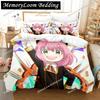 SPY×FAMILY Anya Forger Cute Bedding Set Cartoon Anime Adult Kid Bedroom Soft Duvet Cover 3D Print Vibrant Kawaii Anime Cozy Set
