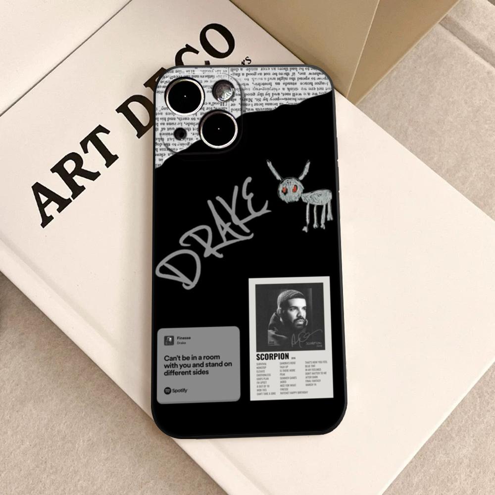 Rapper D-Drake Phone Case FOR IPhone 15promax 14 11 12 Pro 8 7 15 Plus 13 Pro MAX XR XS MINI Black Soft Covers