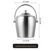 Xuankunpai Thickened Stainless Steel Double-Layer Ice Bucket with Lid