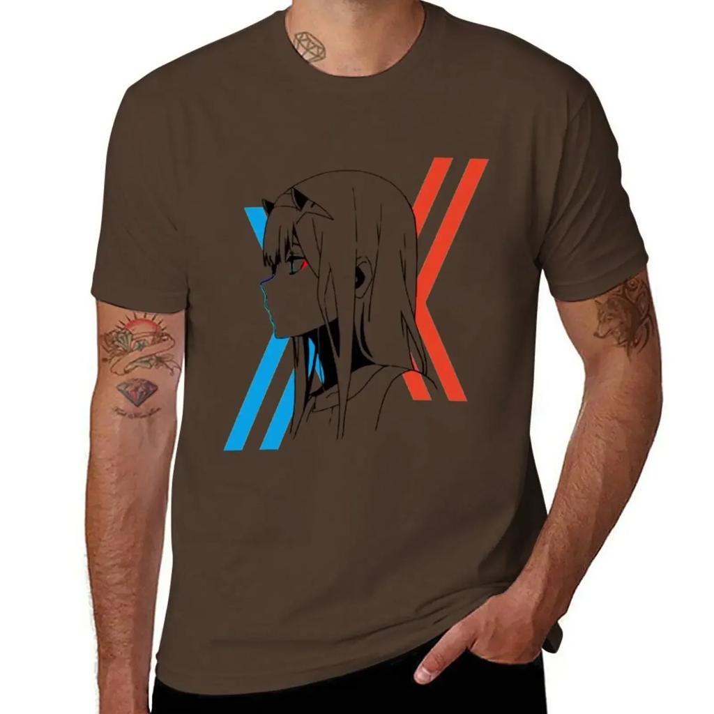 Darling In The Franxx Zero Two T-Shirt Customs Design Your Own Boys Animal Print Mens T Shirt