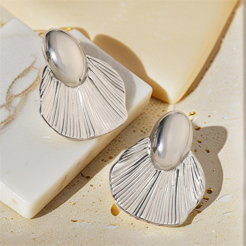 Exquisite Irregular Leaves Texture Flowers Dangle Earring for Earring Luxury Creative Polygonal Geometric Jewelry Girl Gift