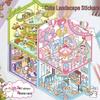Korean Style 3D Cartoon Landscaping Stickers for DIY Journals