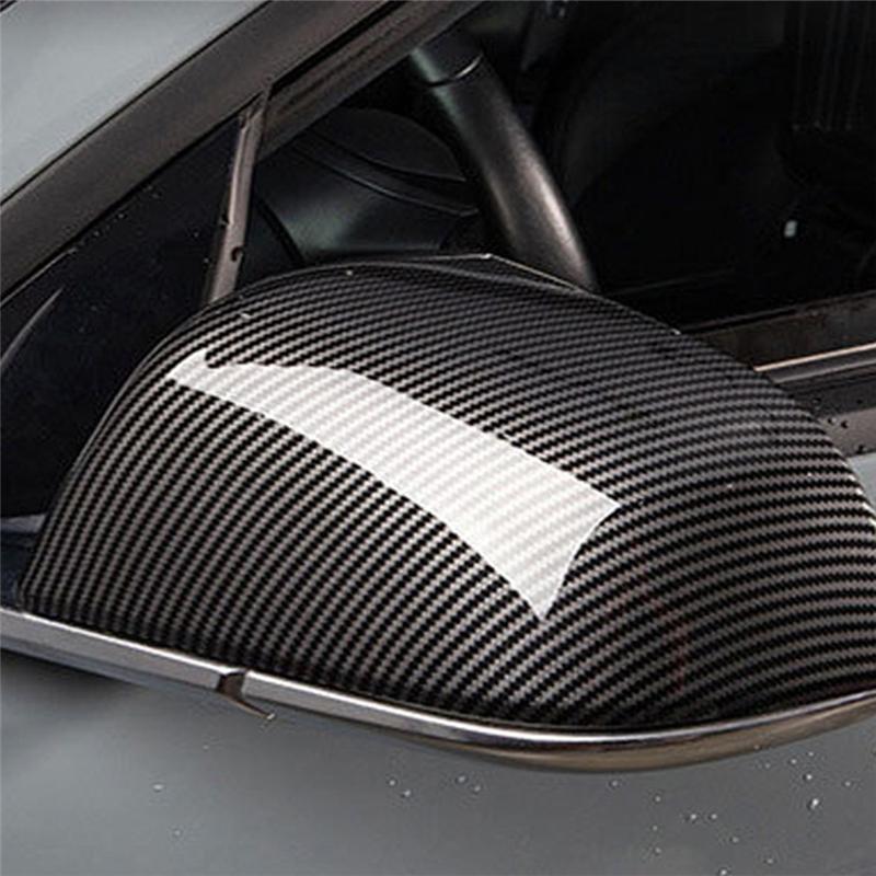 Car Rearview Mirror Cover Carbon Fiber For Tesla Model 3 2017-2024 Rearview Mirror Cap Decorative Modified-A87Q