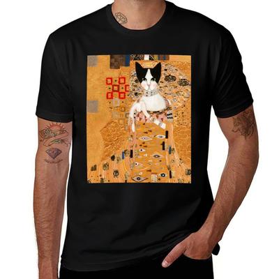 Klimt Kot Koszulka T-shirt Sportowy Wysoka Elastyczność