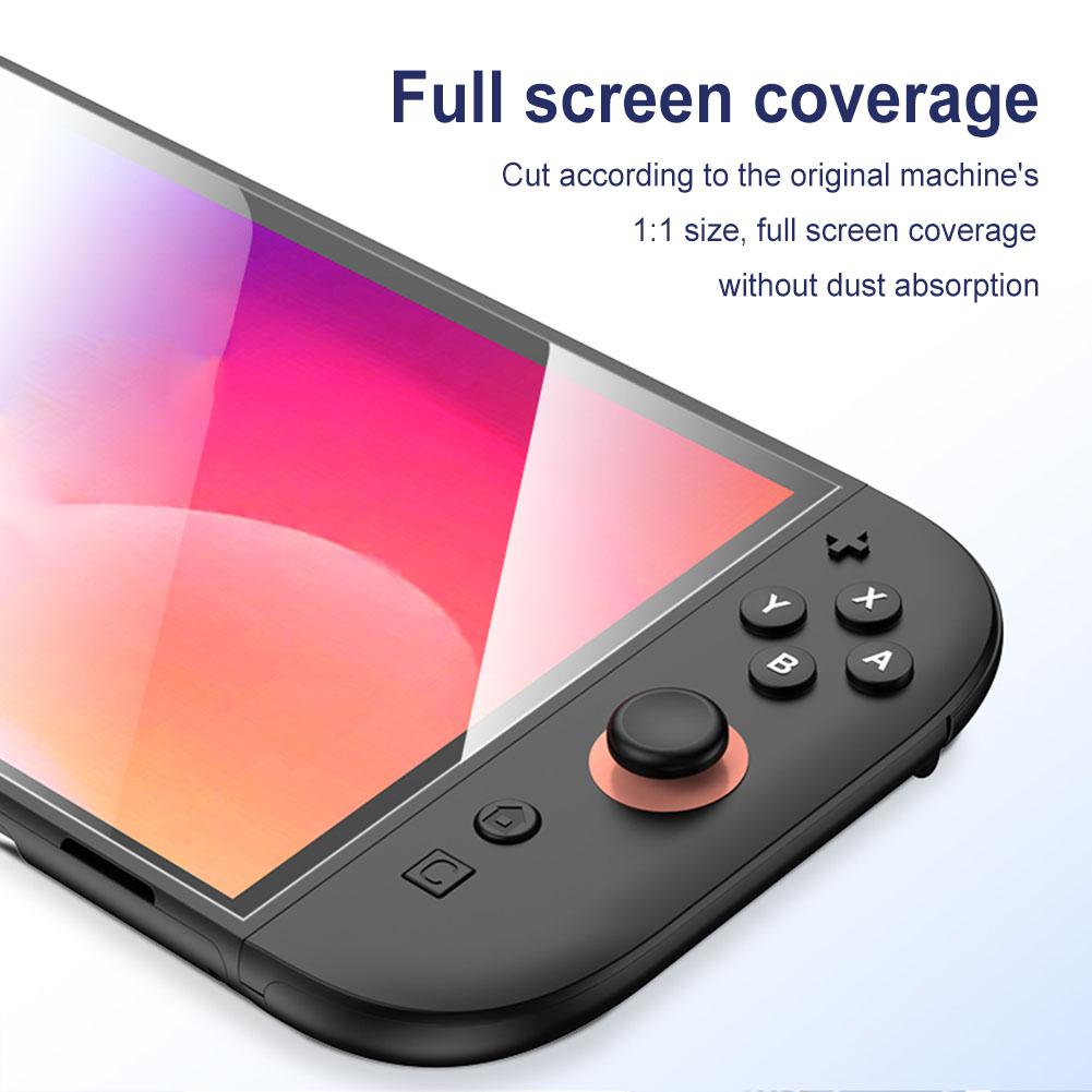 Game Console Protector No Bubbles Tempered Glass Screen Film HD Screen Protect Film NS2 Screen Protector Installation Kit