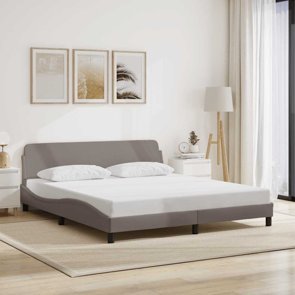 Bed Frame Dover Taupe 180 x 200 cm Fabric