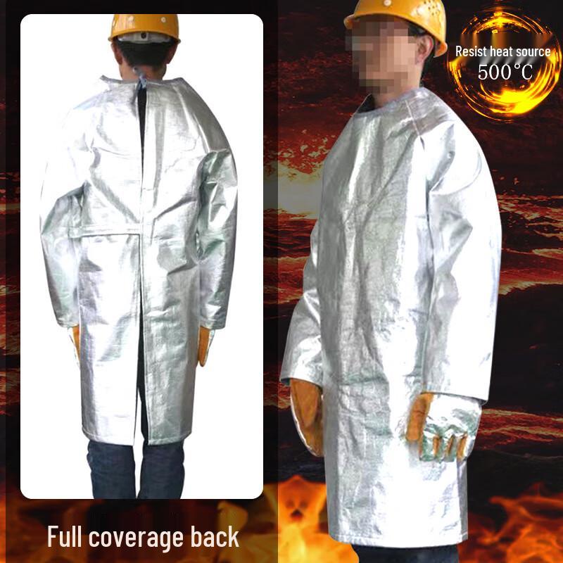Siyian Aluminum Foil High-Temperature Protective Apron One Size
