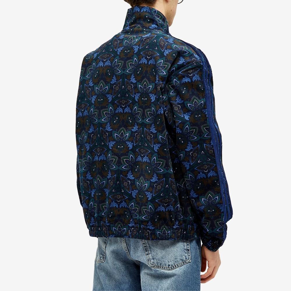 Adidas Originals Corduroy Track Top Printed Sports Jacket Men Jacket Dark-Blue IS5274