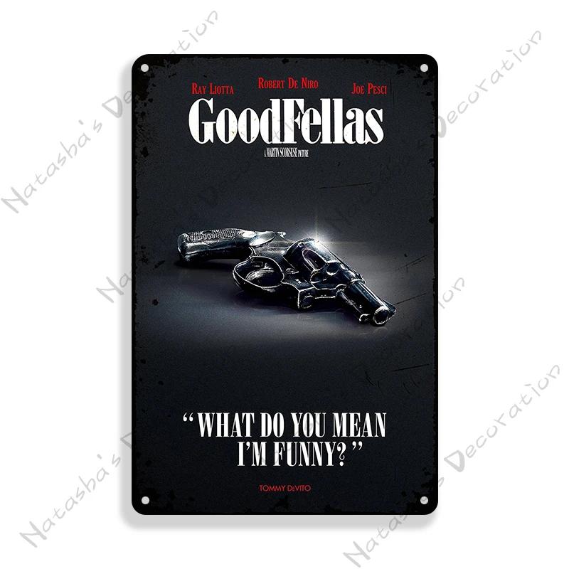 1990 Amerikanischer Film Goodfellas Vintage Poster Metall Blechschild Rostige Metallschilder Heimbar Metallplakette Garage Industrielle Dekoration
