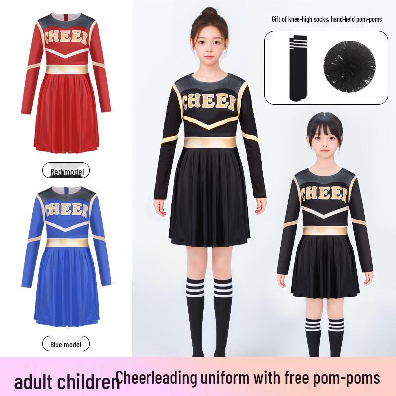 Three-Color Cheerleading Cosplay Skirt Baby Costume