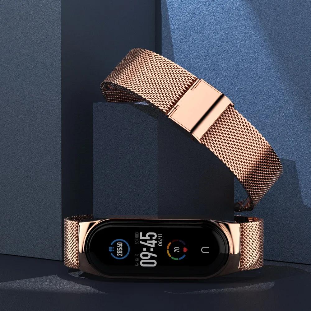 Xiaomi Mi Band 7 6 5 Edition Mailand Armband Schnalle Smartwatch Ersatz Metallarmband, geeignet für das Edelstahlarmband
