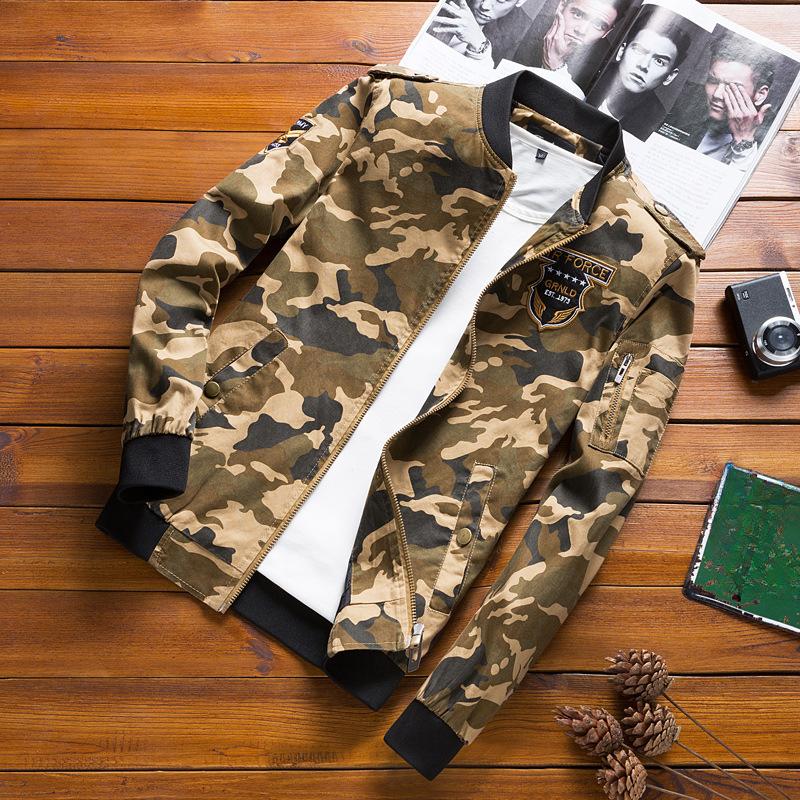 Spring and Autumn New Youth Men's Thin Camouflage Jacket Military Clothing Cotton Loose Jacket Men's Casual Jacket