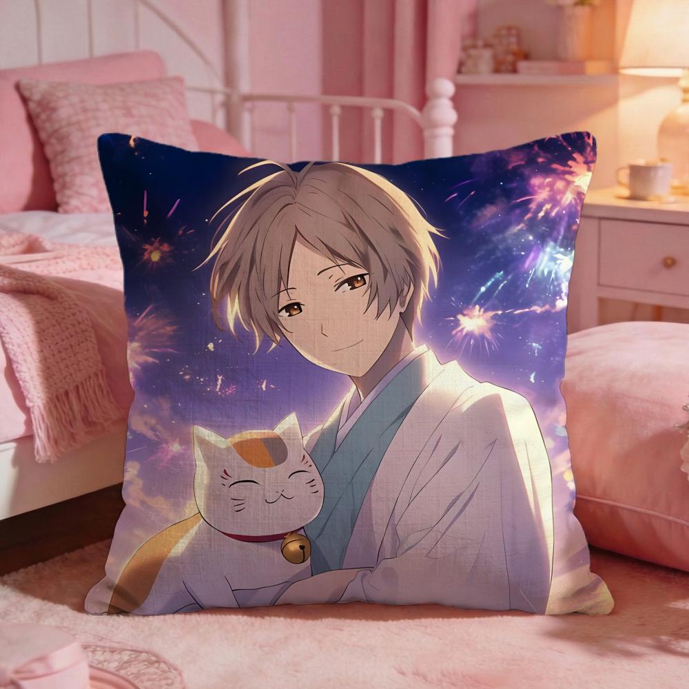 Natsumes Book Of FFriendss Cushion Cover Premium Comfort Reversible Pillow Cove Two In One Design For Any Room Car Interior