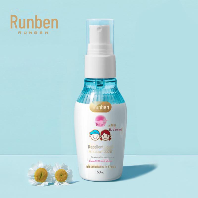 Детский браслет от комаров Runben — портативная защита от комаров на открытом воздухе с эфирными маслами 7% mosquito repellent 50ml