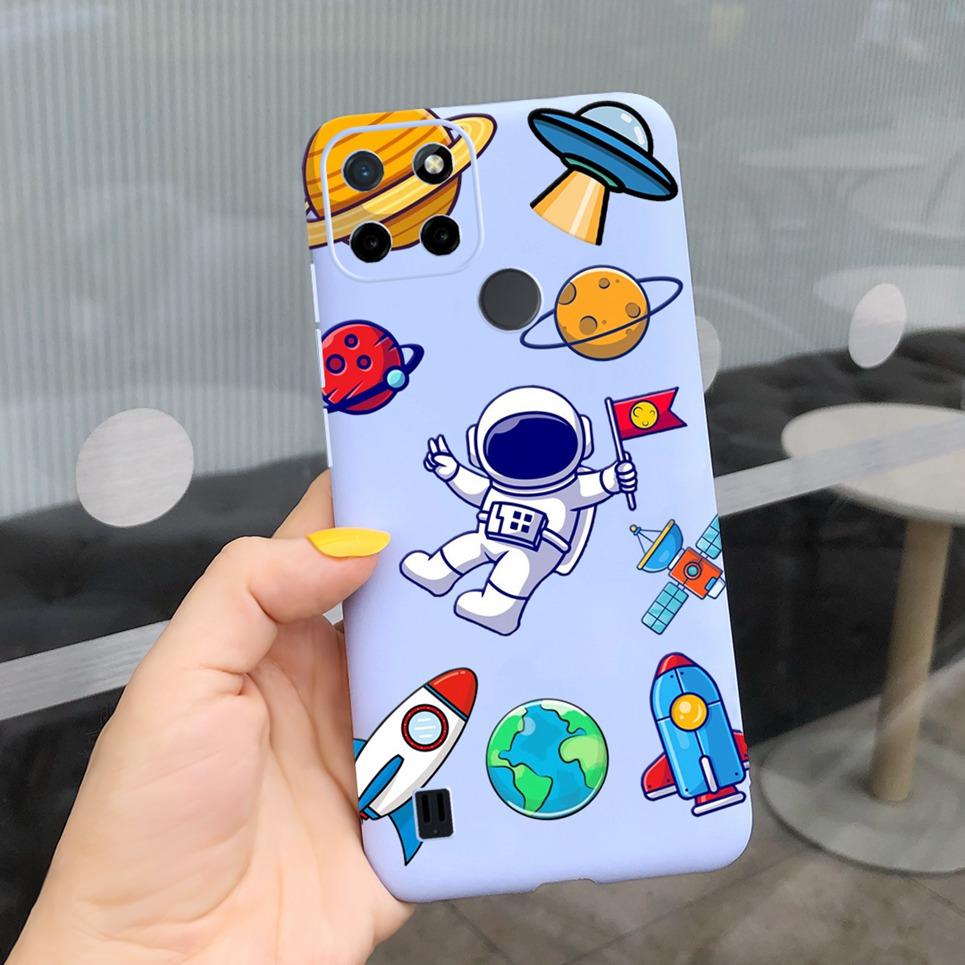 Dragon Cool Black Cases For Realme C25s C25Y Case Cartoon Animals Soft Silicone Matte Bumper On Realme C25Y C 25 Y S Candy Color