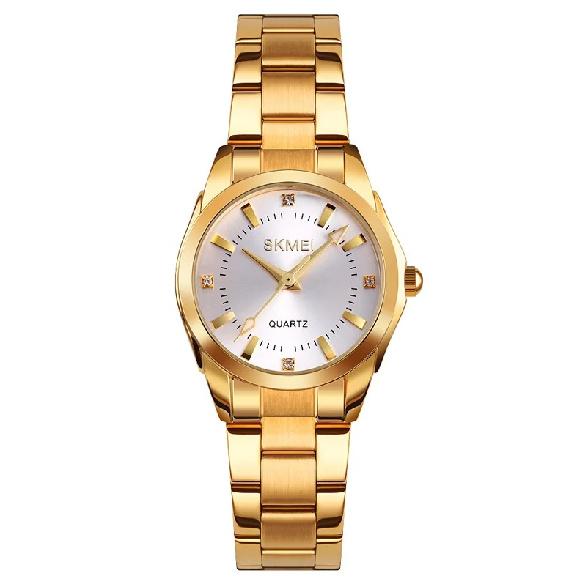 SKMEI 1620 Luxury Stainless Steel Quartz WristWatch for Women Waterproof Elegant Dress Watch Beautiful Gift Straps Unique
