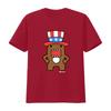 Domo Kun T-Shirt mit blauem Onkel Sam Amerikanischer Hut Design NHK Größe L 100% Baumwolle Neu Vintage Gewaschen Mode Mann