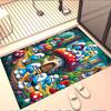 Blue Smurfs Print Rug, Washable Floor Carpet, For Entryway Dorm Laundry Room Office Study, Home Decor Birthday Christmas Gift