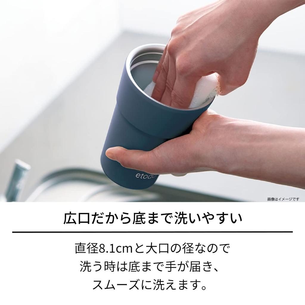 Tenma etodo mug dishwasher 250ml Easy-to-clean bottle, safe, navy,