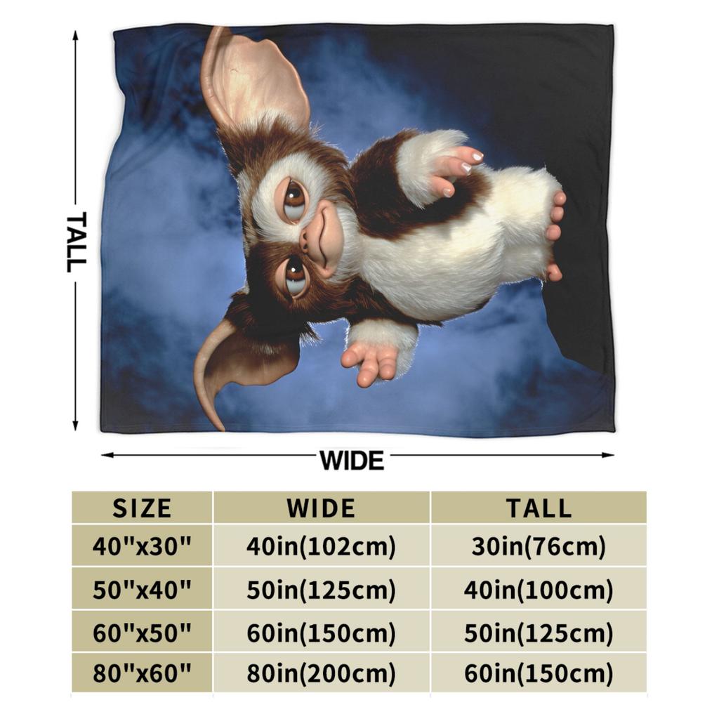 Warm Soft Blanket Camping Movie Bedding Throws G-Gremlins Gizmo Flannel Bedspread For Outdoor Pattern Sofa Bed Cover