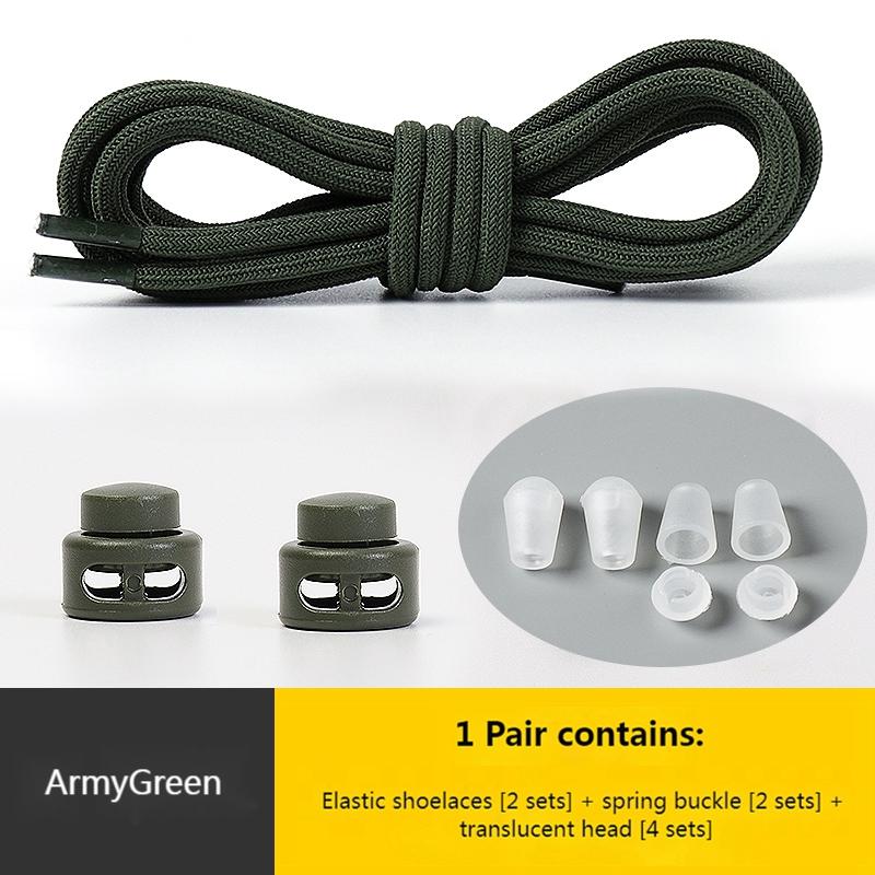 Elastic Laces Sneakers Round Lock Shoelaces Without Ties Kids Adult Quick Shoe Laces Rubber Bands Lazy Shoeace Shoes Accessories