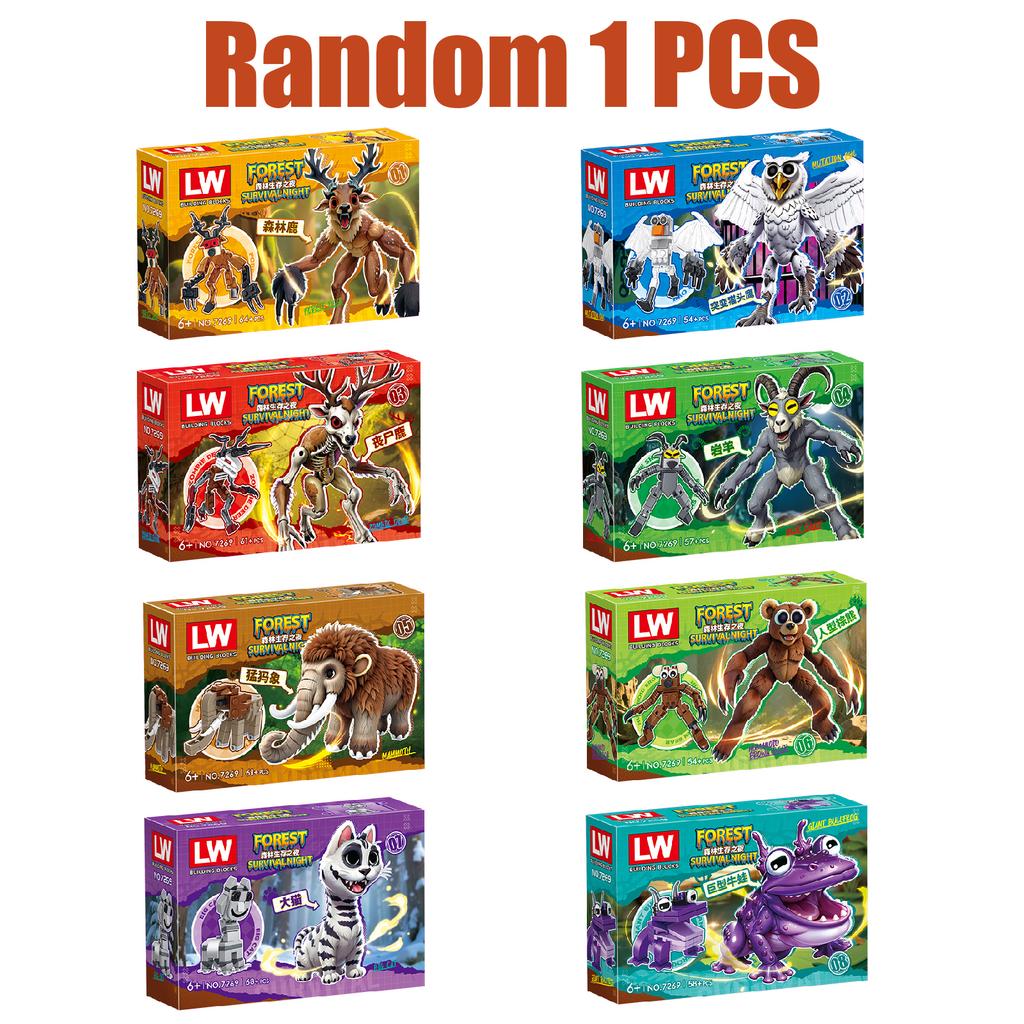 Neue 99 Nächte im Wald Bausteinspielzeug Montagemodell 99 Nächte im Wald Kollektion Steine für Kinder Fans Geschenke