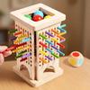 Early Education Wooden 3-in-1 Stick Game Color Cognition Parent-Child Board Game Concentration Balance ToyToy MHWJ-MMM0078