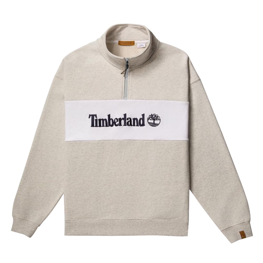 

Timberland TOKYO DESIGN COLLECTIVE Half-Zip Sweatshirt, Unisex, Medium Grey Heather, Size L, TB0A6J2F0521