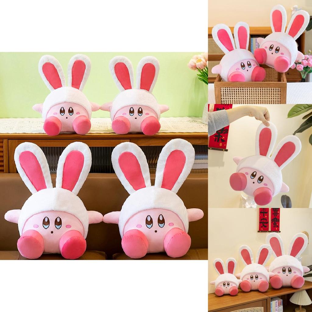 New Plush Rabbit Ear Kirby Doll Soft Toy Adorable Stuffed Animal With Logo Label