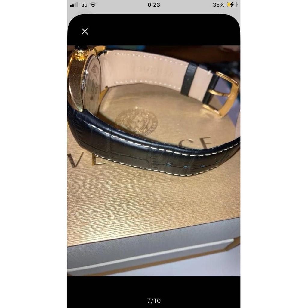Used Working item VERSACE wristwatch quartz