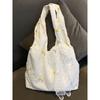A Large-capacity Embroidered Single-shoulder Underarm Tote Bag with Fresh and Delicate Flowers