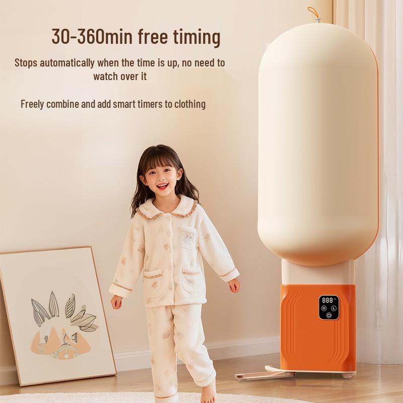 Compact Multifunctional Shoe and Clothes Dryer with Timer and Sterilization
