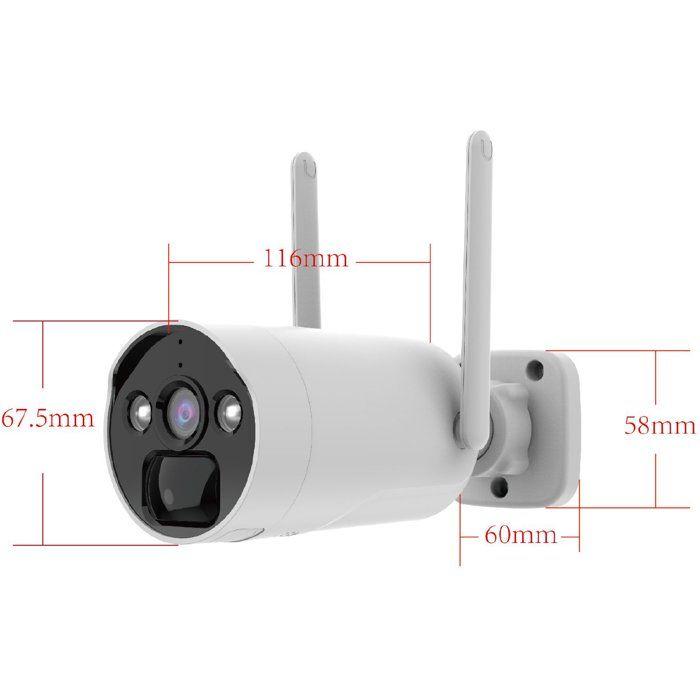Caméra 4MP rechargeable + Panneau solaire - KYF - Pour KIT écran 7' enregistreur 4MP ULTRA HD