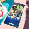 Asciugamano T-Talking Tom & Friends in Microfibra, Asciugatura Rapida, Senza Sabbia, Fibra Ultrafine, Super Morbido.