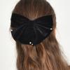 HAS HB019 Velvet Pearl Tail Ribbon Pin