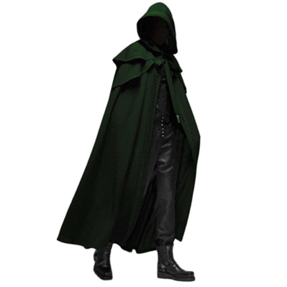 Ortaçağ Gotik Cadılar Bayramı Erkek 4 Renkli Uzun Pelerin