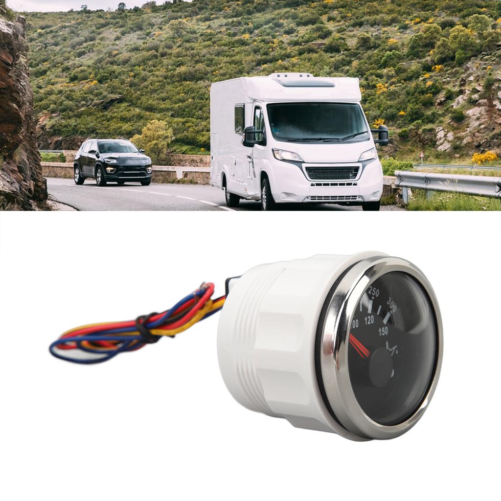 52MM Oil Temperature Gauge  9 to 32V Double Scale Pointer High   Sensors for RVs Yachts Fishing Boats Ships