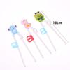 1 Pair Baby Safty Learning Chopsticks Cartoon Animal Head Children Eating Training Chopsticks Reusable Tableware