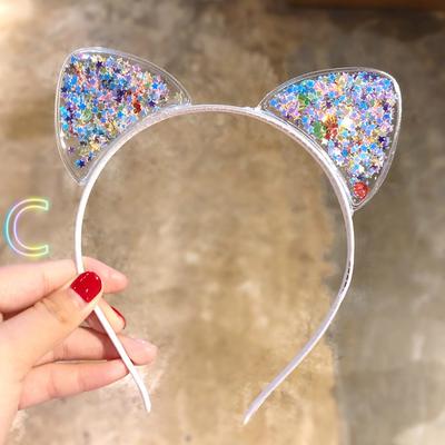 Drăguță Bandă de păr Urechi de Pisică Fată Bebeluși Copii Bandă de cap cu nisip mișcător Clip de păr Accesorii de păr prințesă