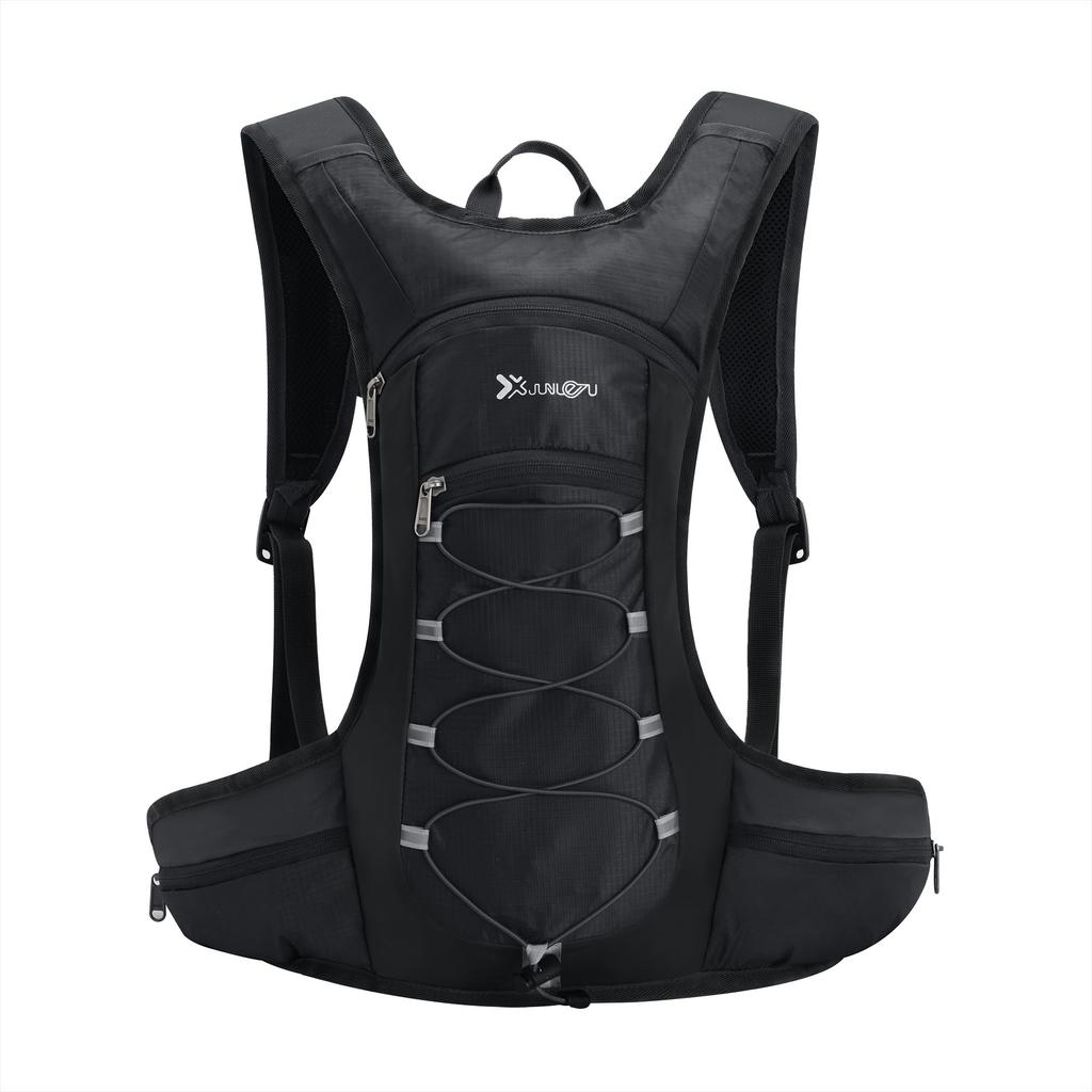 Clakllie Cycling Backpack for Road and Walking with Helmet 6L Reflective Design Black Ultra-Lightweight Running, Biking, Fishing, Mountaineering,