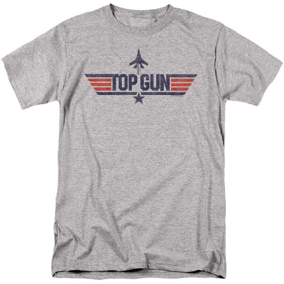 Popfunk Classic Top Gun Logo White Unisex Adult T Shirt