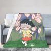 Chibi Maruko Chan Japan Anime Blankets Fleece  Multifunction Soft Throw Blankets for Bedding Bedding Throws