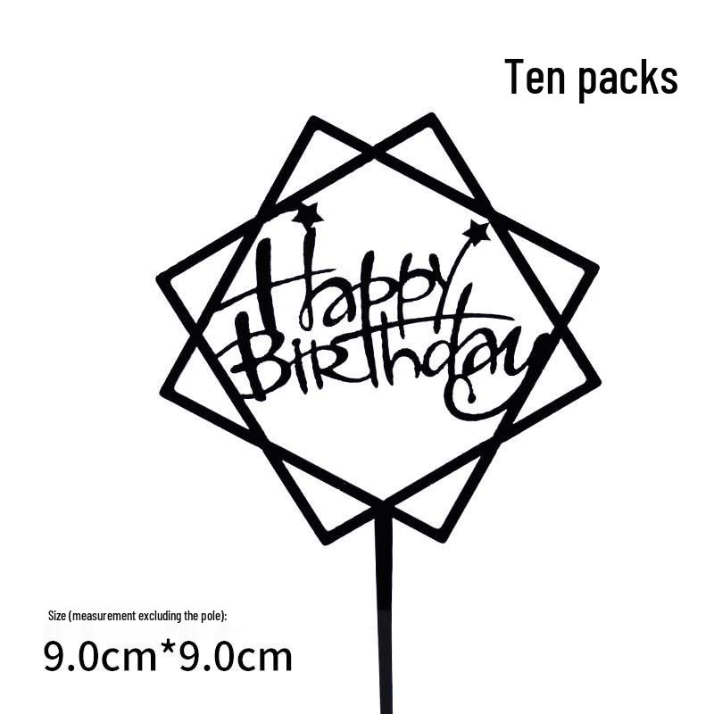 50-Pack Acrylic 'Happy Birthday' Cake Toppers - Popular Party Decorations with Free Shipping