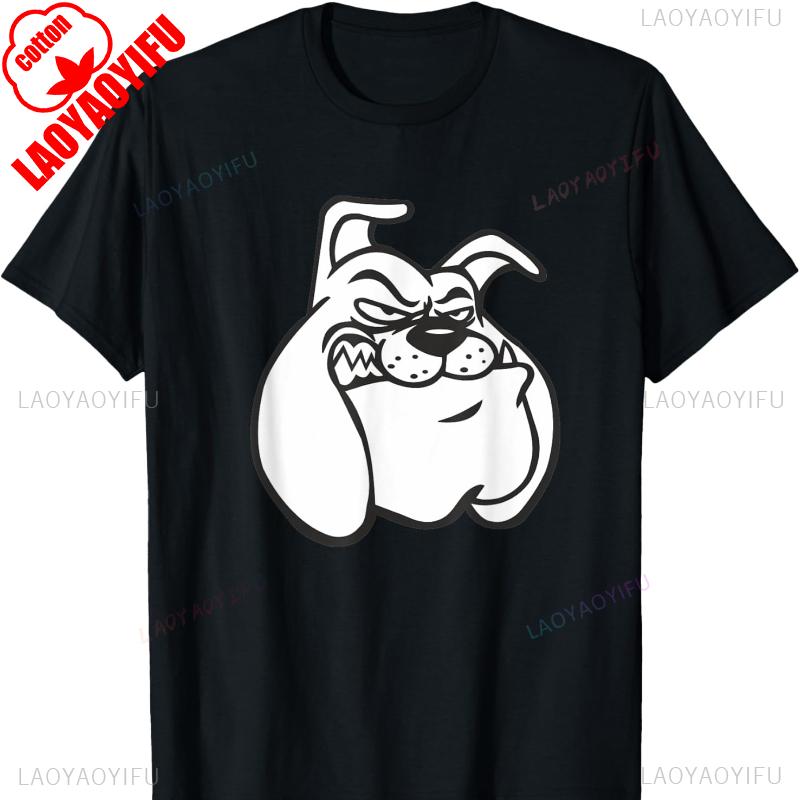 Bulldogge Hundegesicht Cool Lustig T-Shirt Shirts Lustig Draußen Hohe Qualität Baumwolle Kurzarm Regulär Grafik-T-Shirts Unisex Shirts