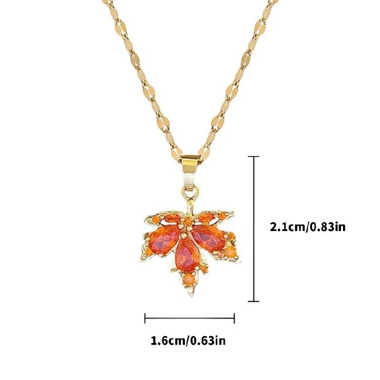 Contemporary Maple Leaf Pendant Necklace for Women Combining Nature's Charm With Modern Fashion Statement Pieces