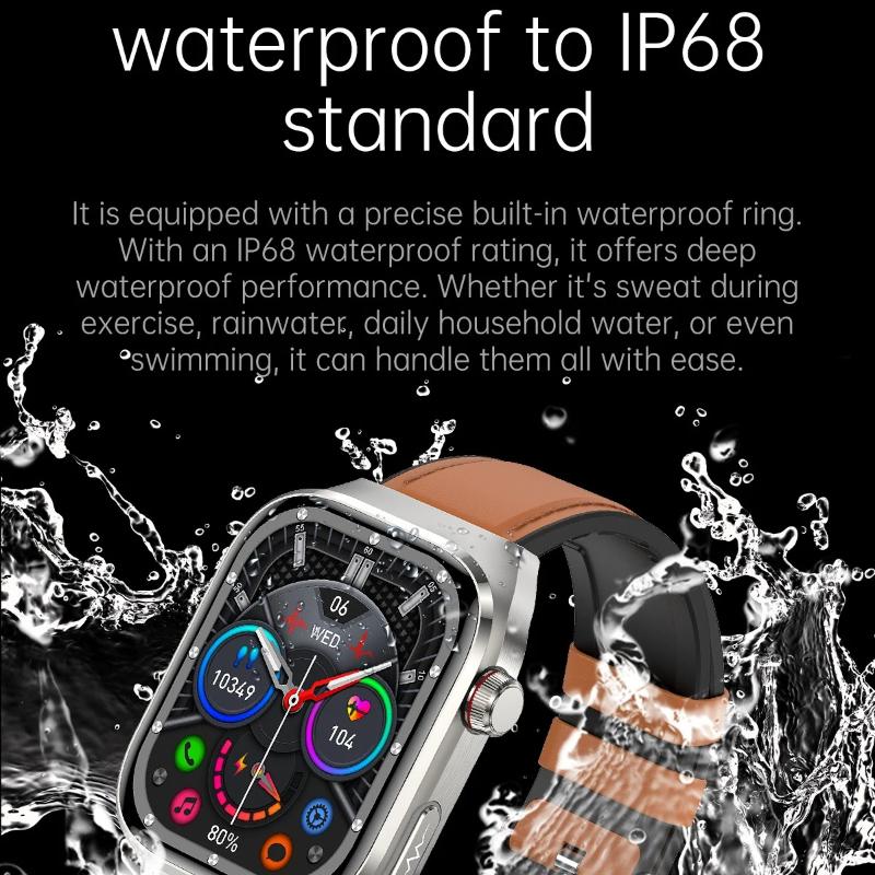 2026 NEW ECG Blood Oxygen Blood Pressure Temp Monitor Men Uric Acid Blood Fat Health Diagnosis HD Bluetooth Call Men Smart Watch