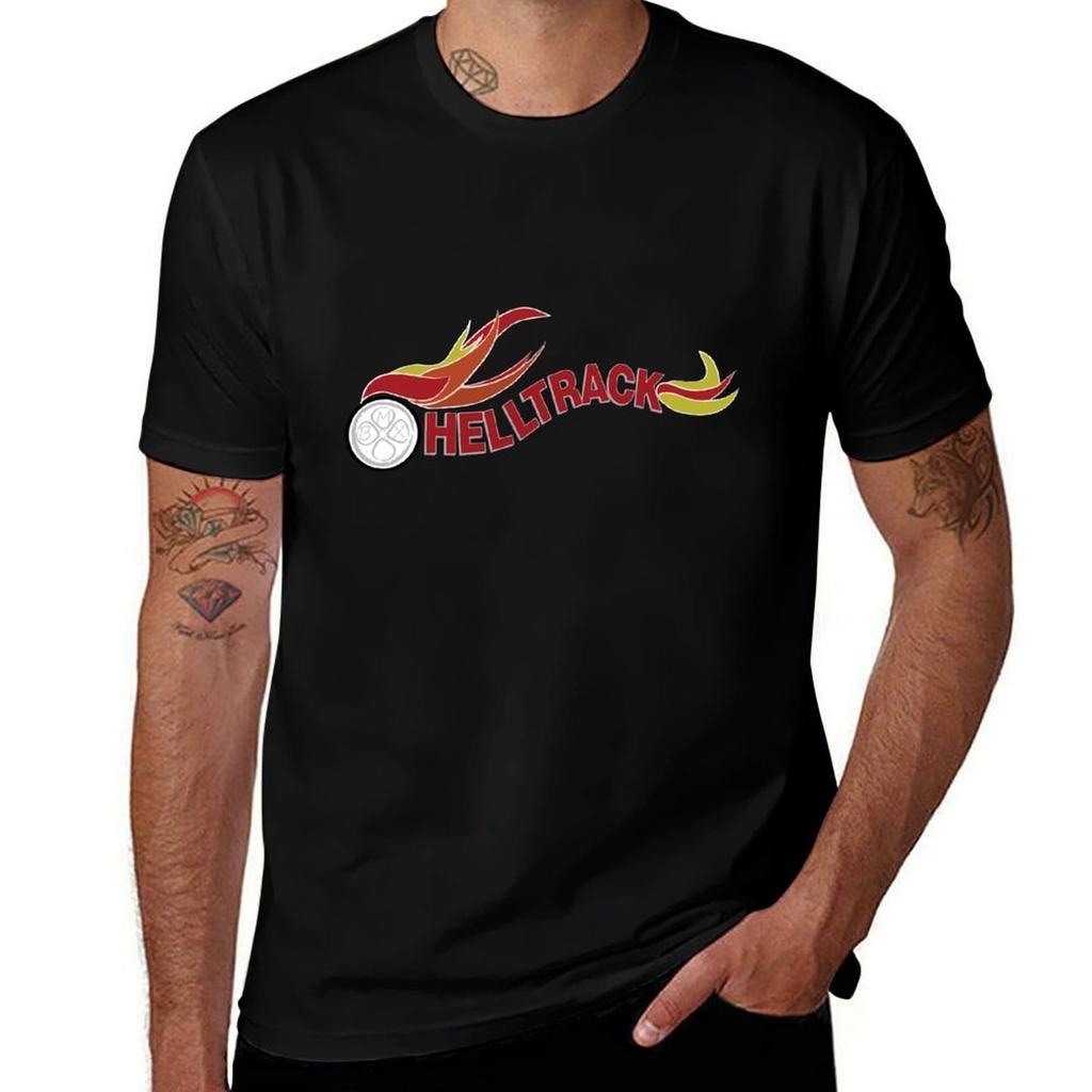 Hell Track Logo From The 80s Movie Rad Tshirt Minimalist Casual Short Sleeve Top